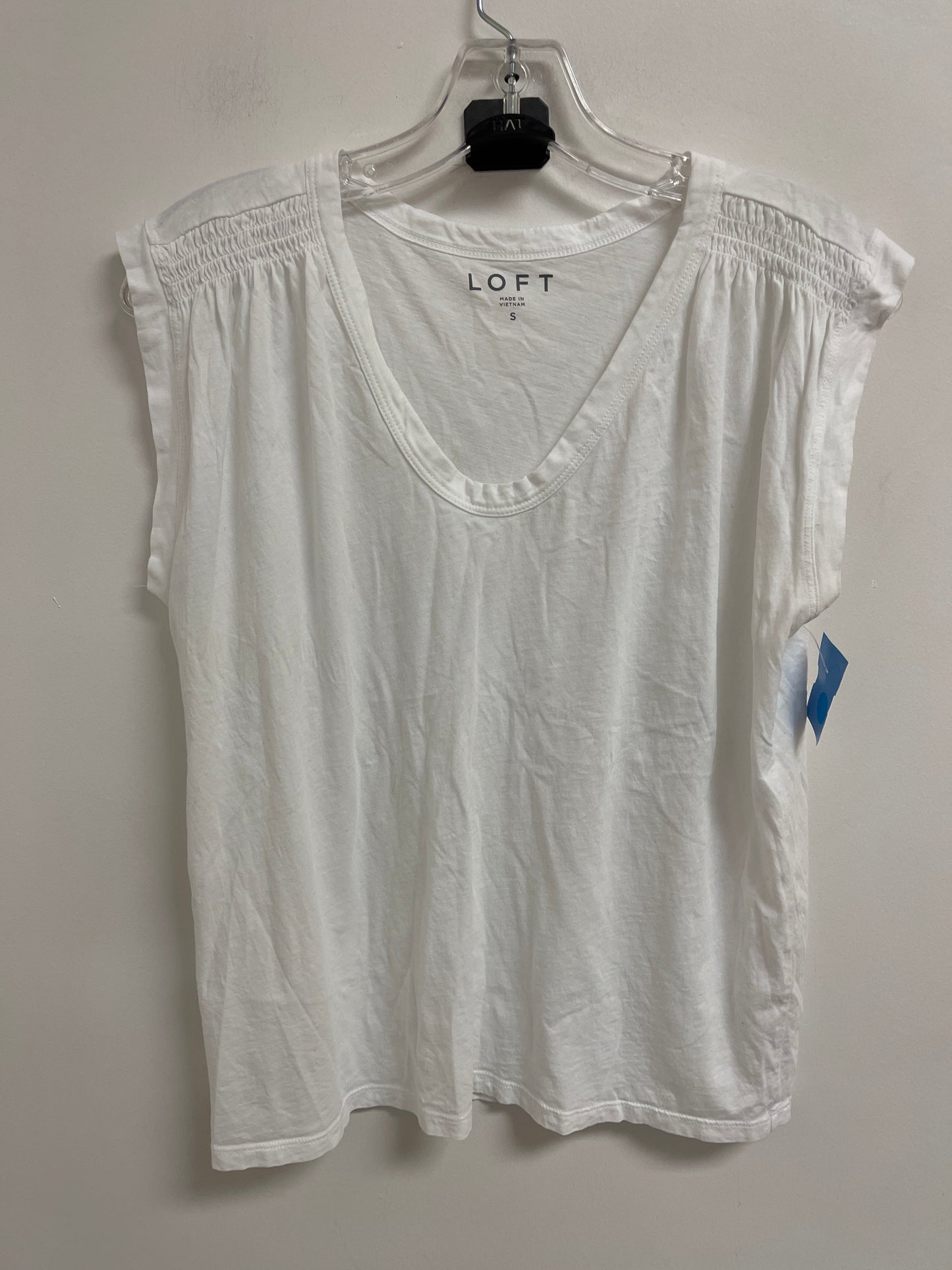 Top Short Sleeve By Loft In White, Size: S