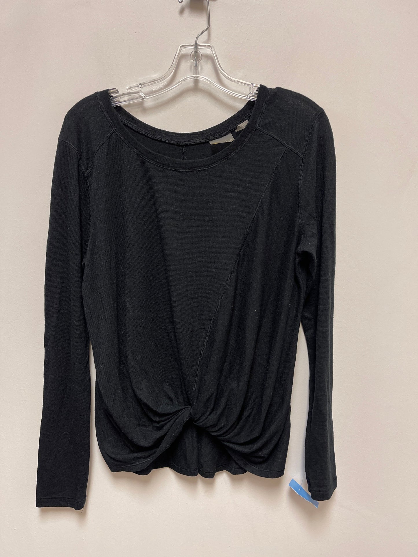 Athletic Top Long Sleeve Collar By Zella In Black, Size: M