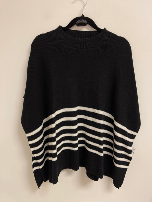 Sweater Short Sleeve By J. Crew In Black & White, Size: M