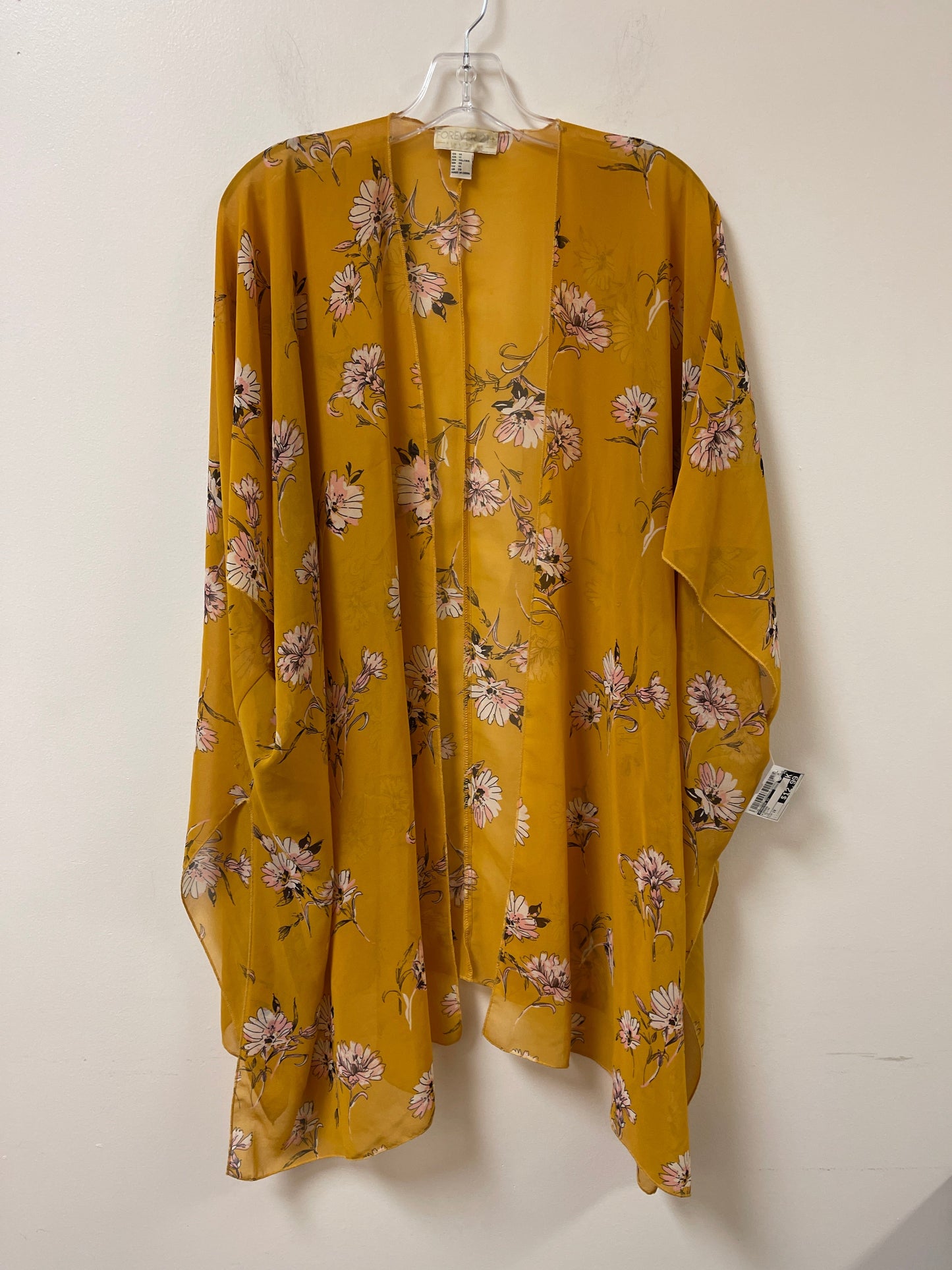 Kimono By Forever 21 In Yellow, Size: 1x