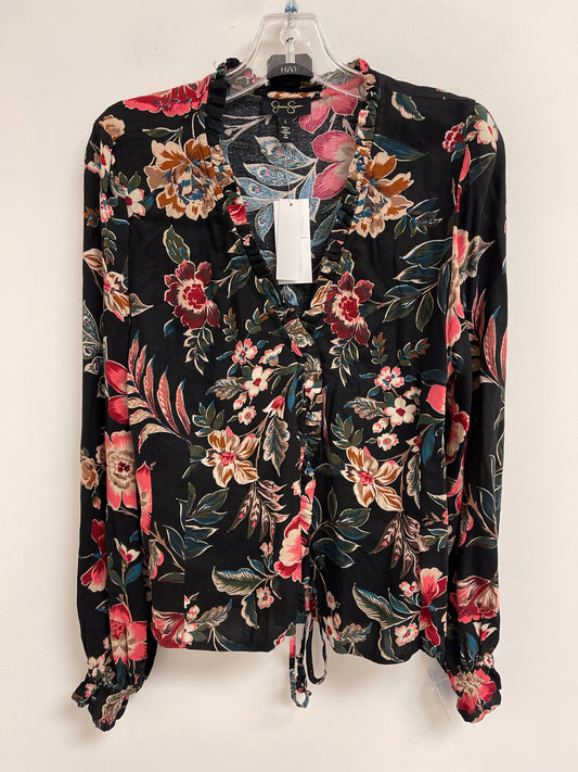 Top Long Sleeve By Jessica Simpson In Floral Print, Size: L