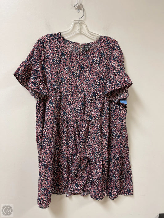 Dress Casual Short By Shein In Blue & Pink, Size: Xl