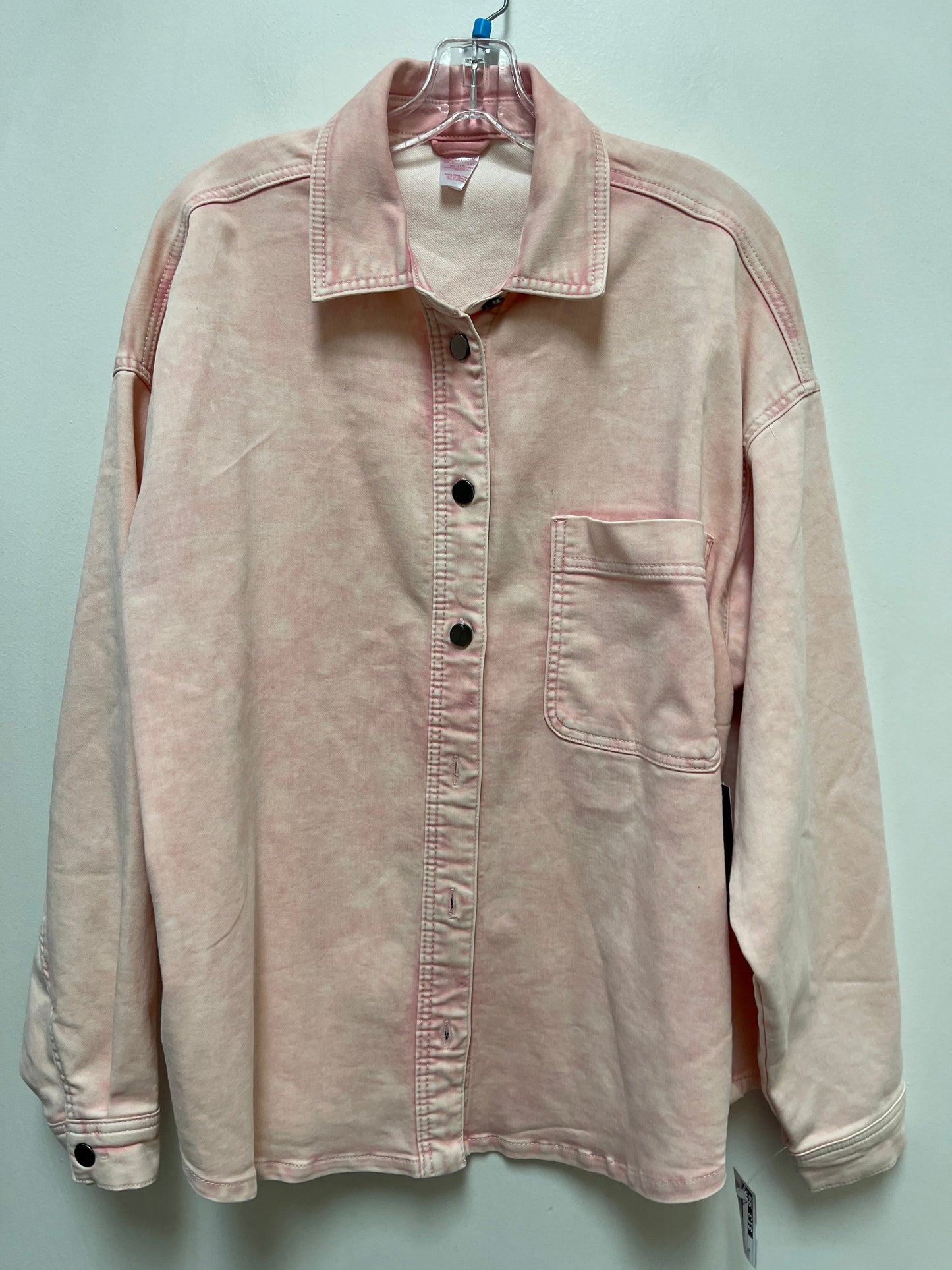 Jacket Shirt By No Boundaries In Pink, Size: Xl