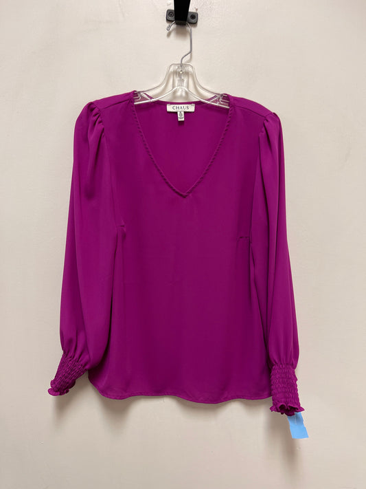 Top Long Sleeve By Chaus In Purple, Size: M