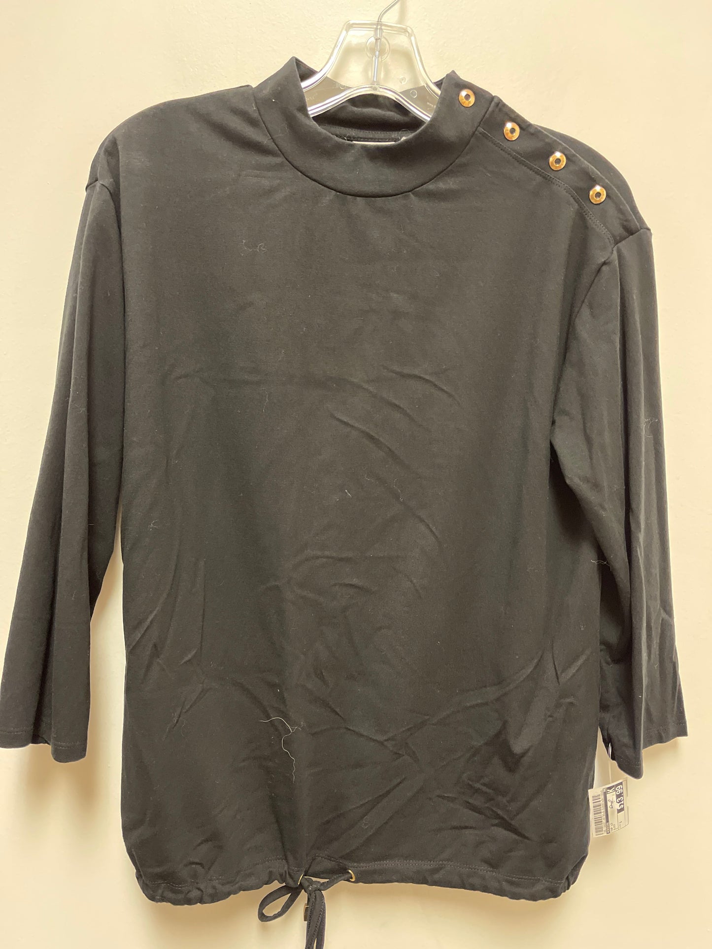 Top Long Sleeve By Chicos In Black, Size: S