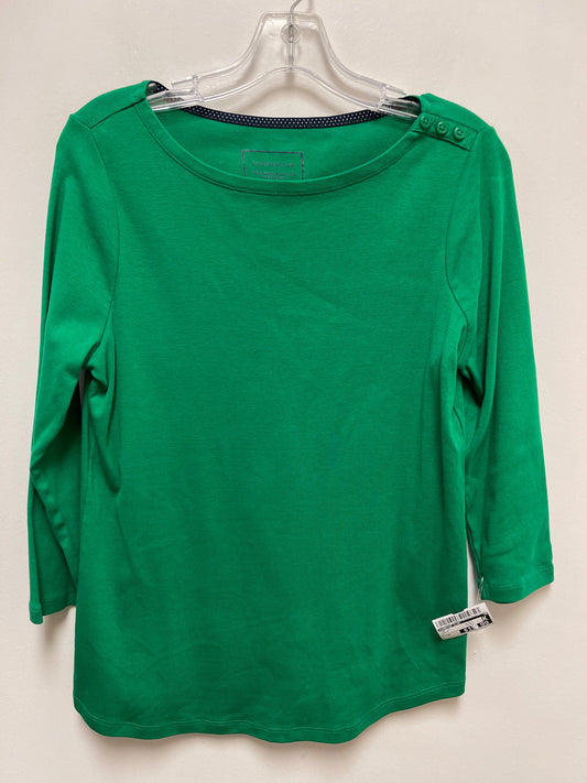 Top Long Sleeve By Charter Club In Green, Size: M