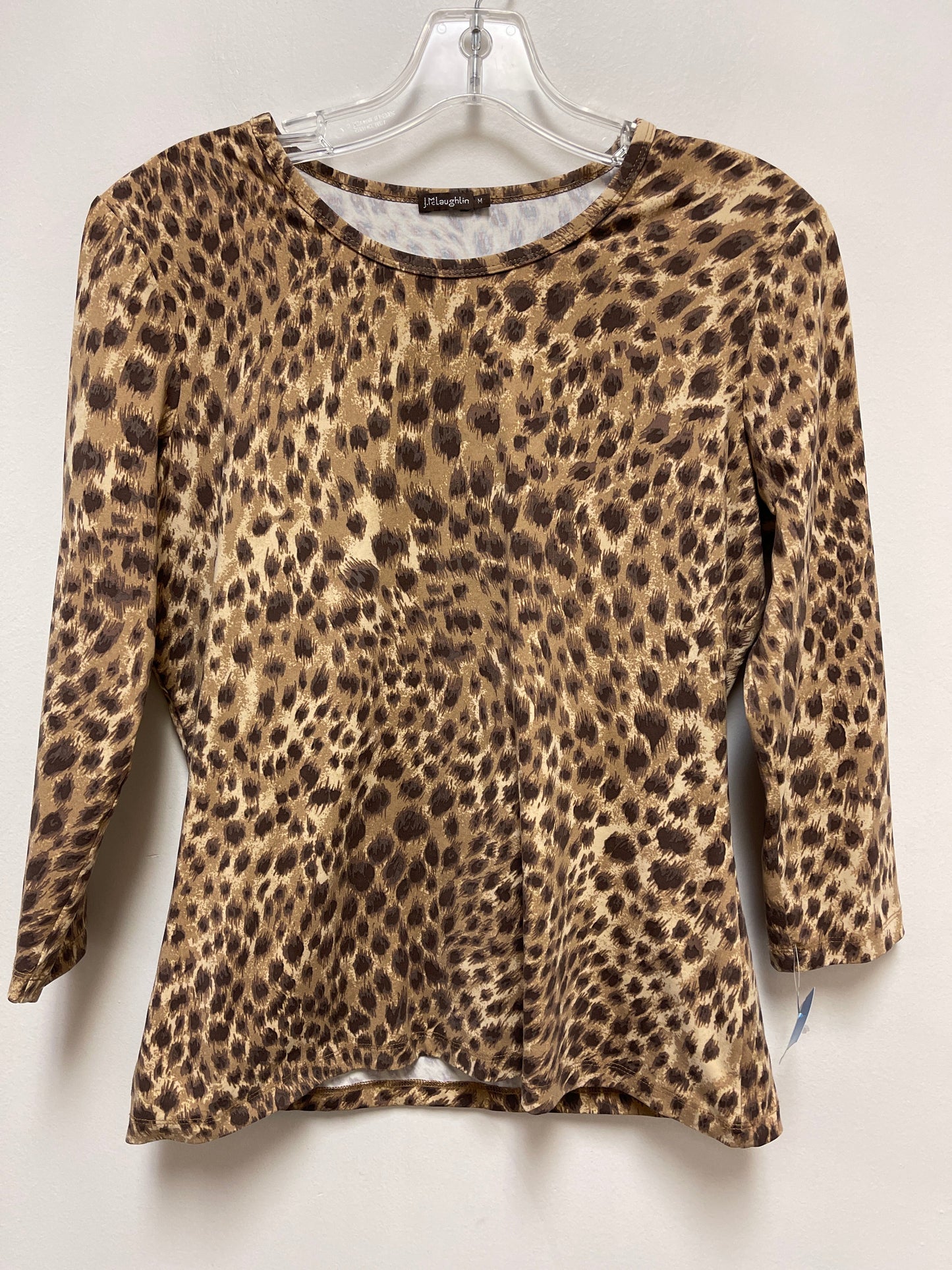 Top Long Sleeve By J Mclaughlin In Animal Print, Size: M