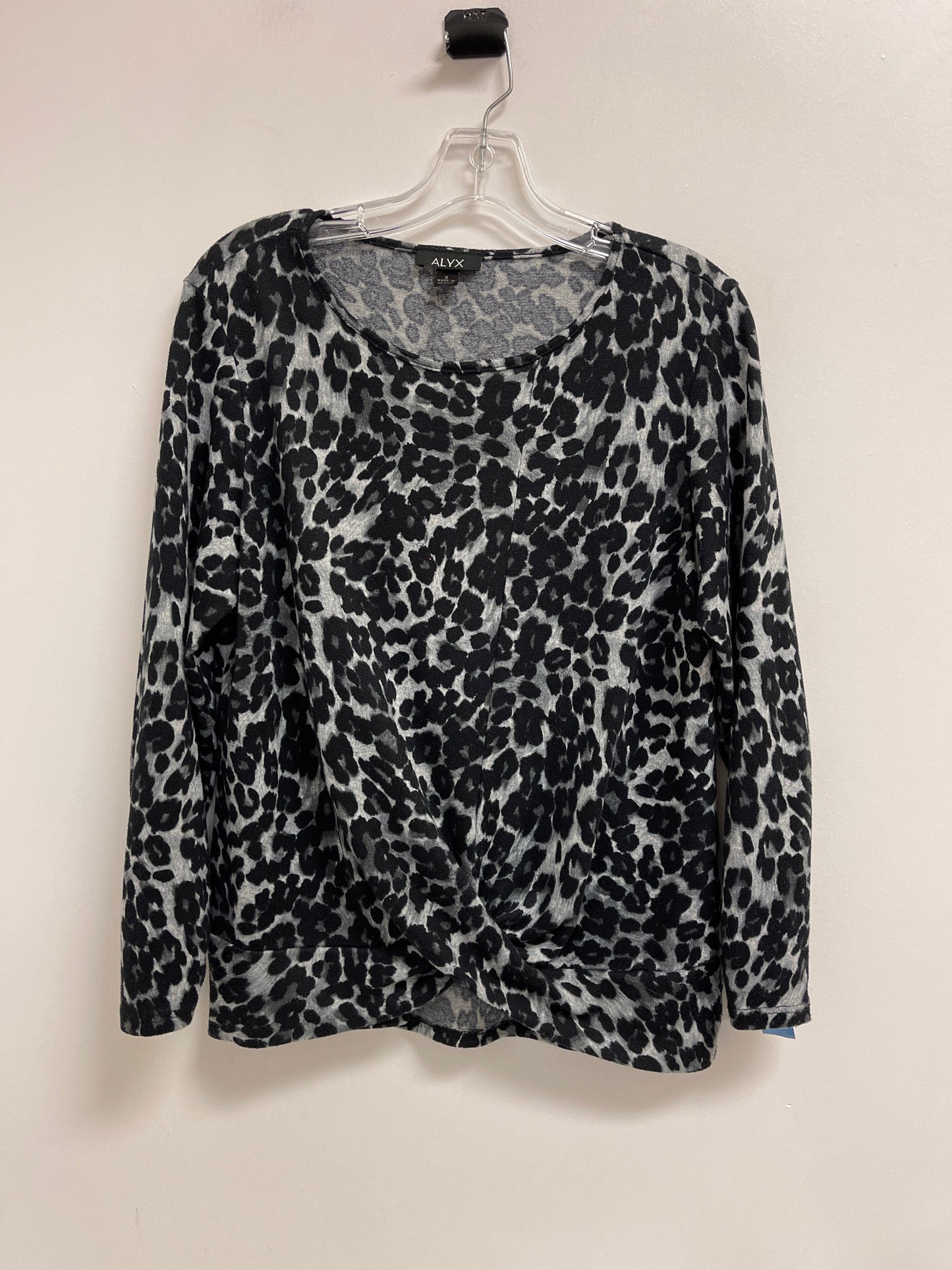 Top Long Sleeve By Alyx In Animal Print, Size: S