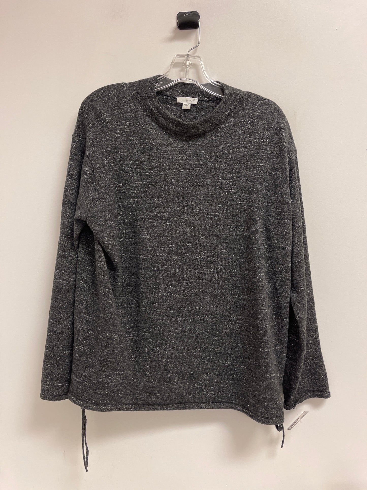 Top Long Sleeve By Pure Jill In Grey, Size: M