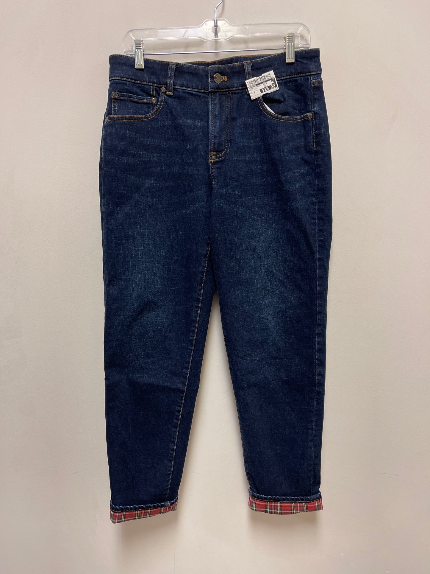 Jeans Cropped By Talbots In Blue Denim, Size: 4