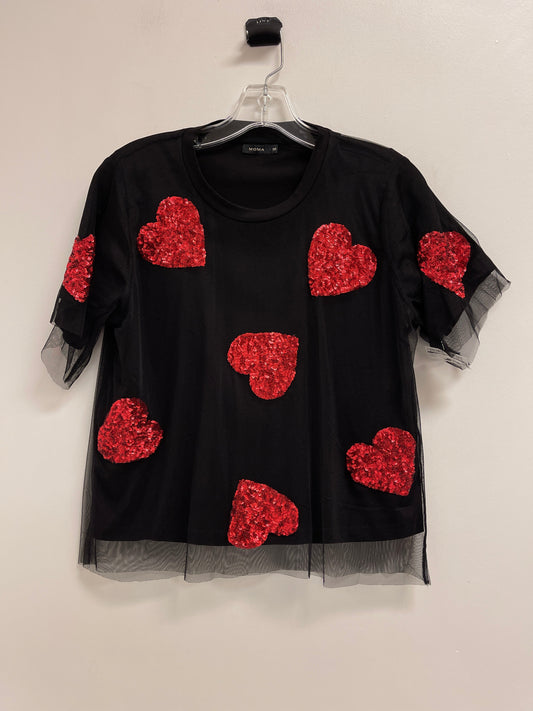 Top Short Sleeve By Clothes Mentor In Black & Red, Size: S