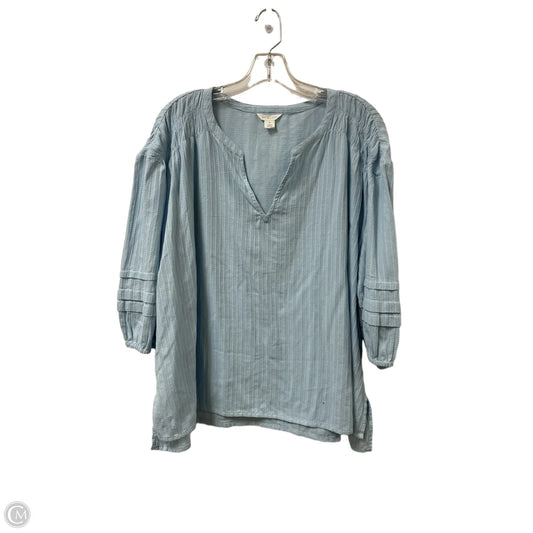 Top Long Sleeve By Caslon In Blue, Size: Xl