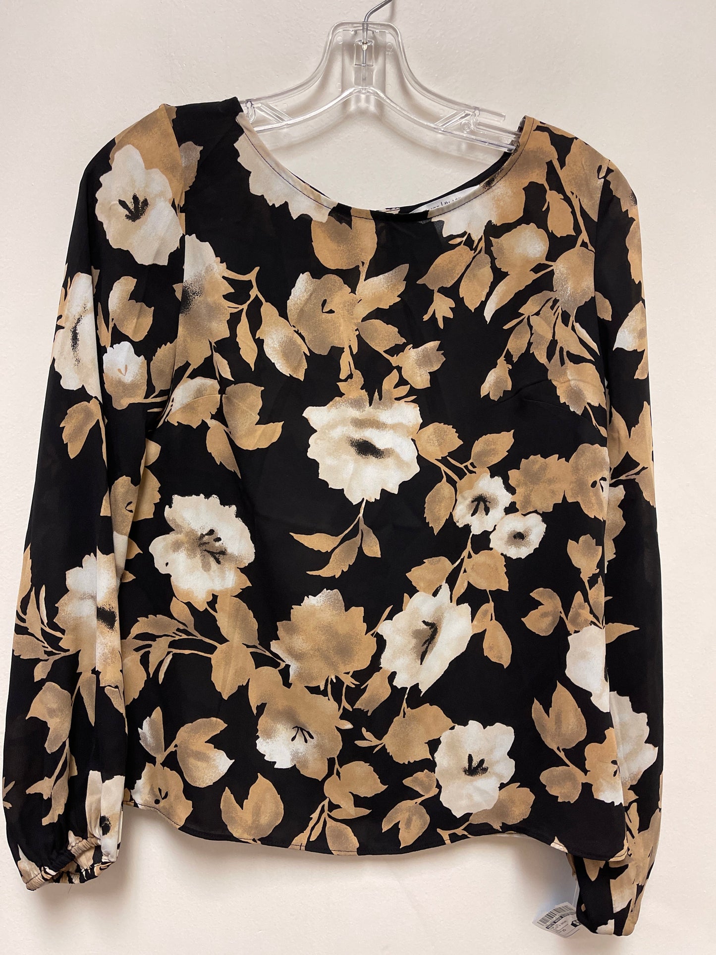 Top Long Sleeve By White House Black Market In Black & Brown, Size: Xs