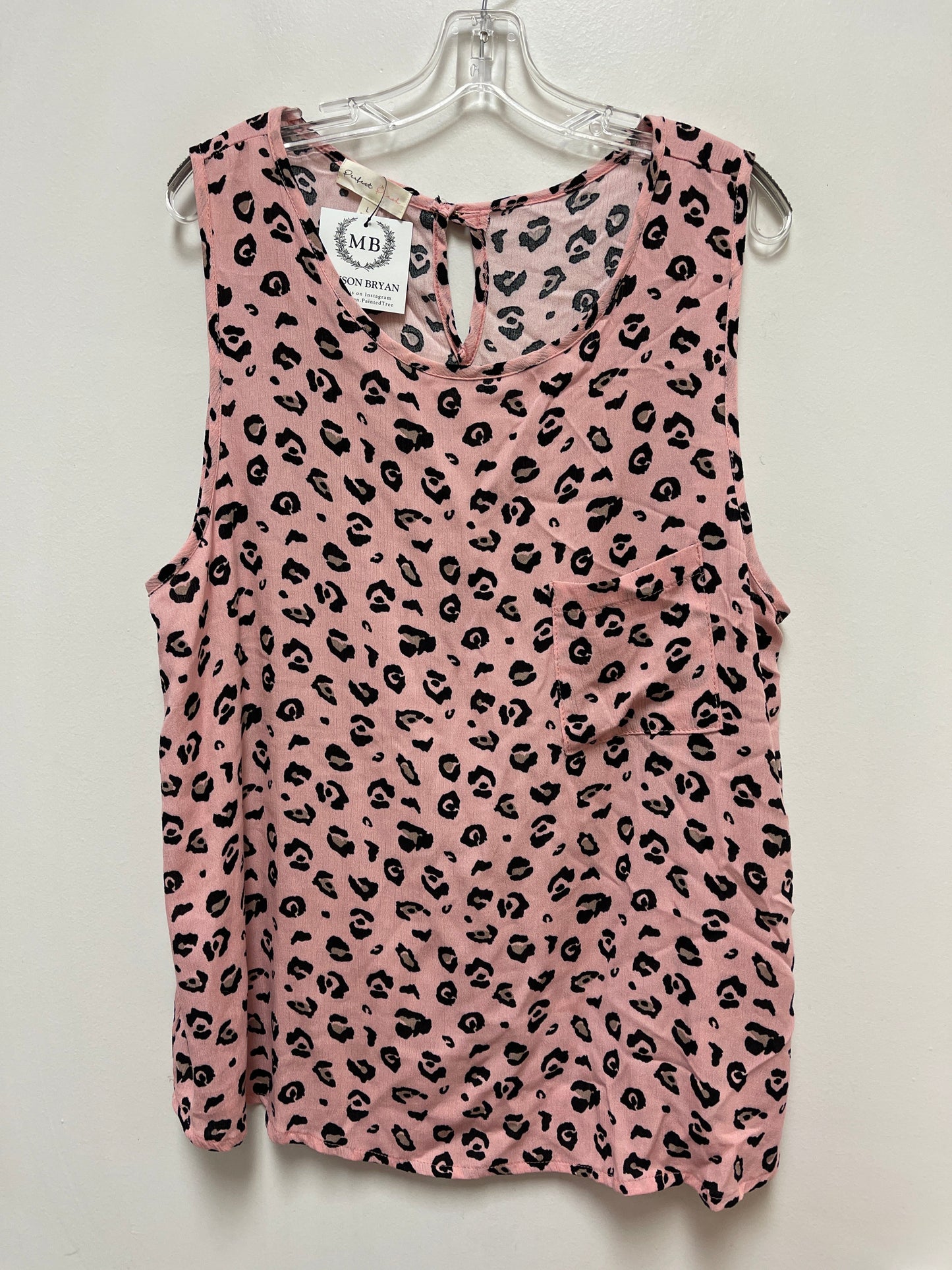 Top Sleeveless By Clothes Mentor In Animal Print, Size: L