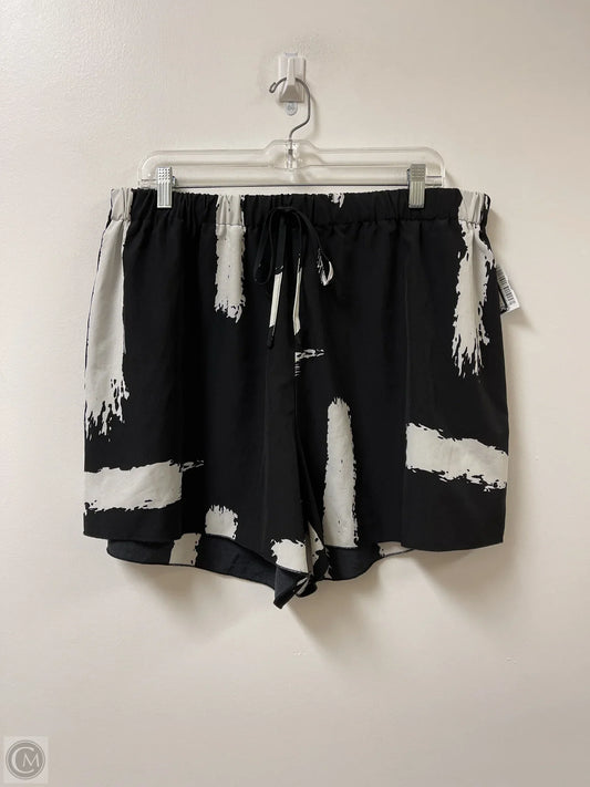 Shorts By Shein In Black & White, Size: 3x