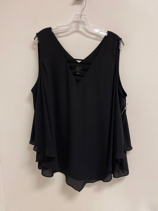 Top Sleeveless By Worthington In Black, Size: 2x