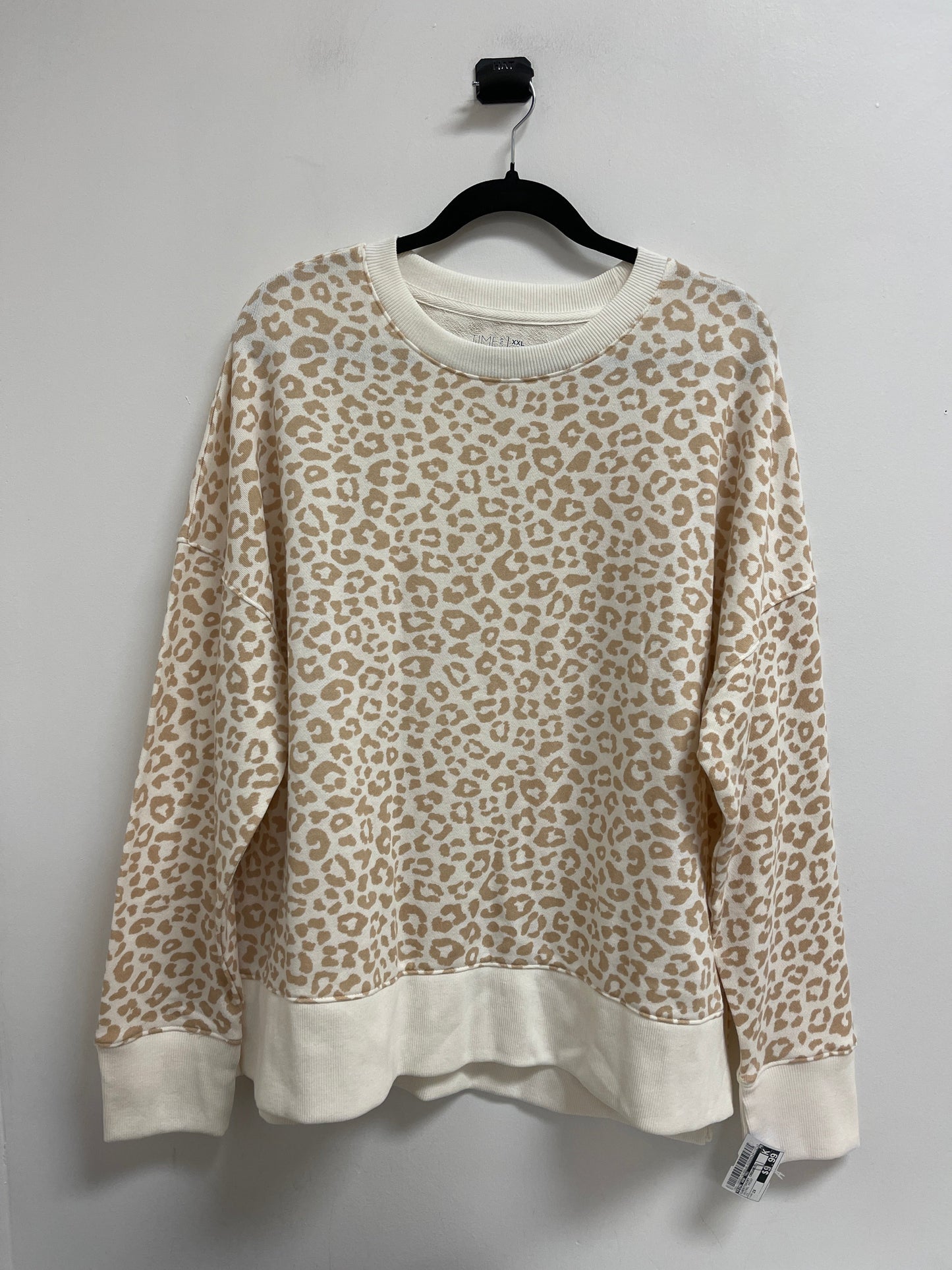 Sweatshirt Crewneck By Time And Tru In Animal Print, Size: 2x