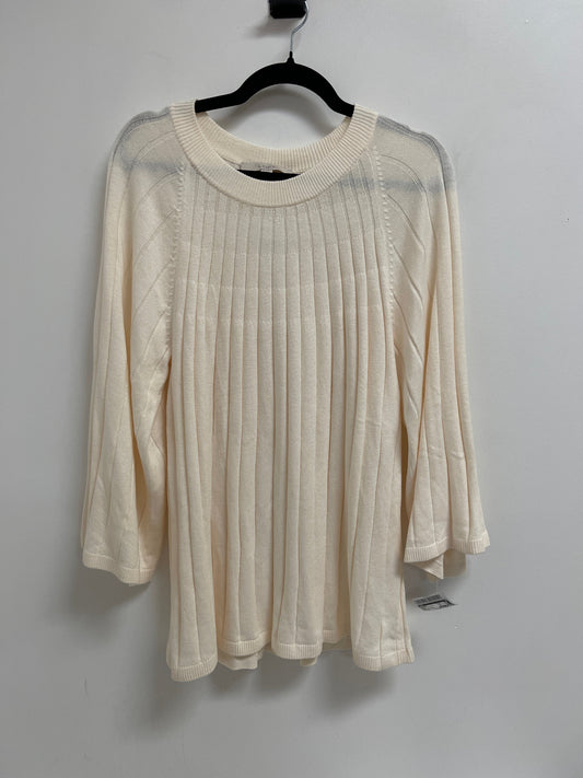 Sweater By Loft In Cream, Size: Xl