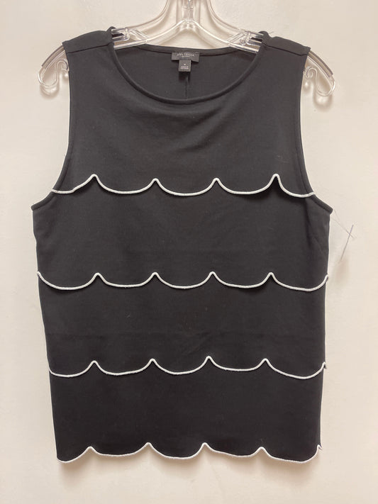 Top Sleeveless By Ann Taylor In Black & White, Size: M