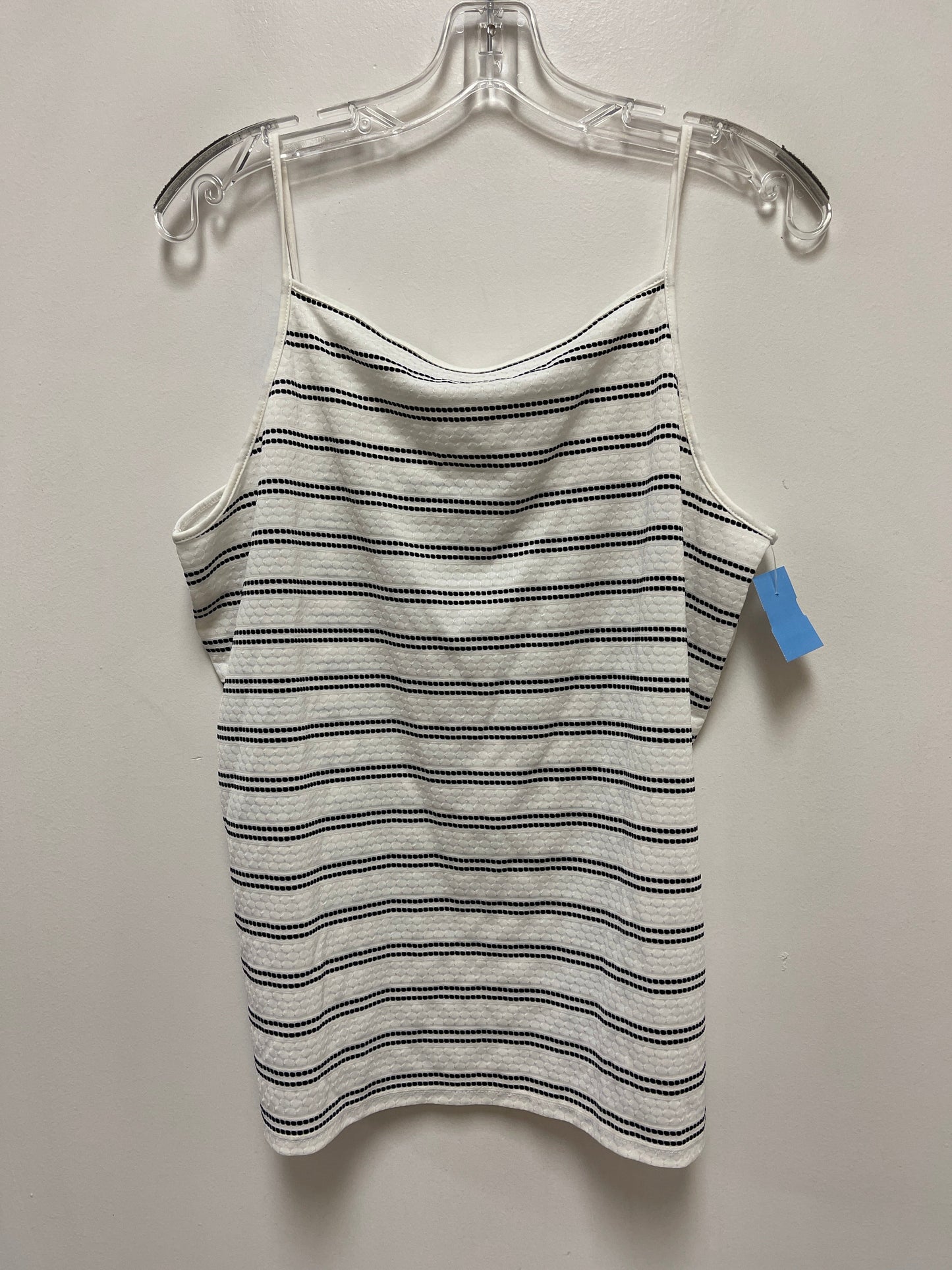 Top Sleeveless By Loft In Striped Pattern, Size: L