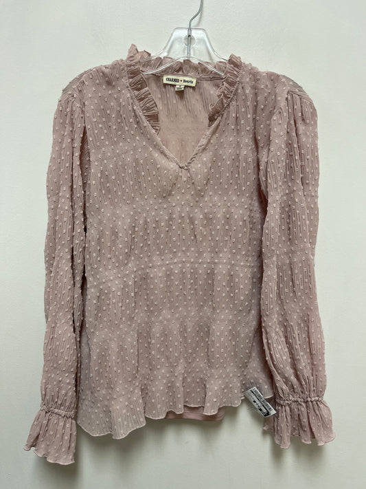 Top Long Sleeve By Clothes Mentor In Pink, Size: S