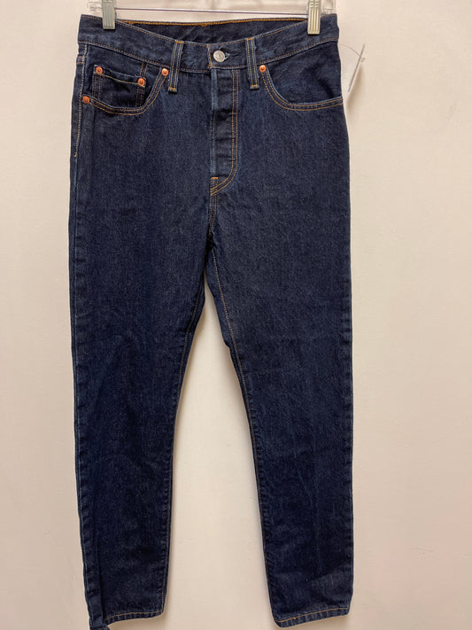 Jeans Straight By Levis In Blue Denim, Size: 4