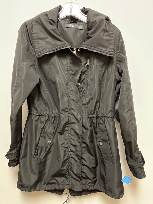 Jacket Windbreaker By Lauren By Ralph Lauren In Black, Size: S