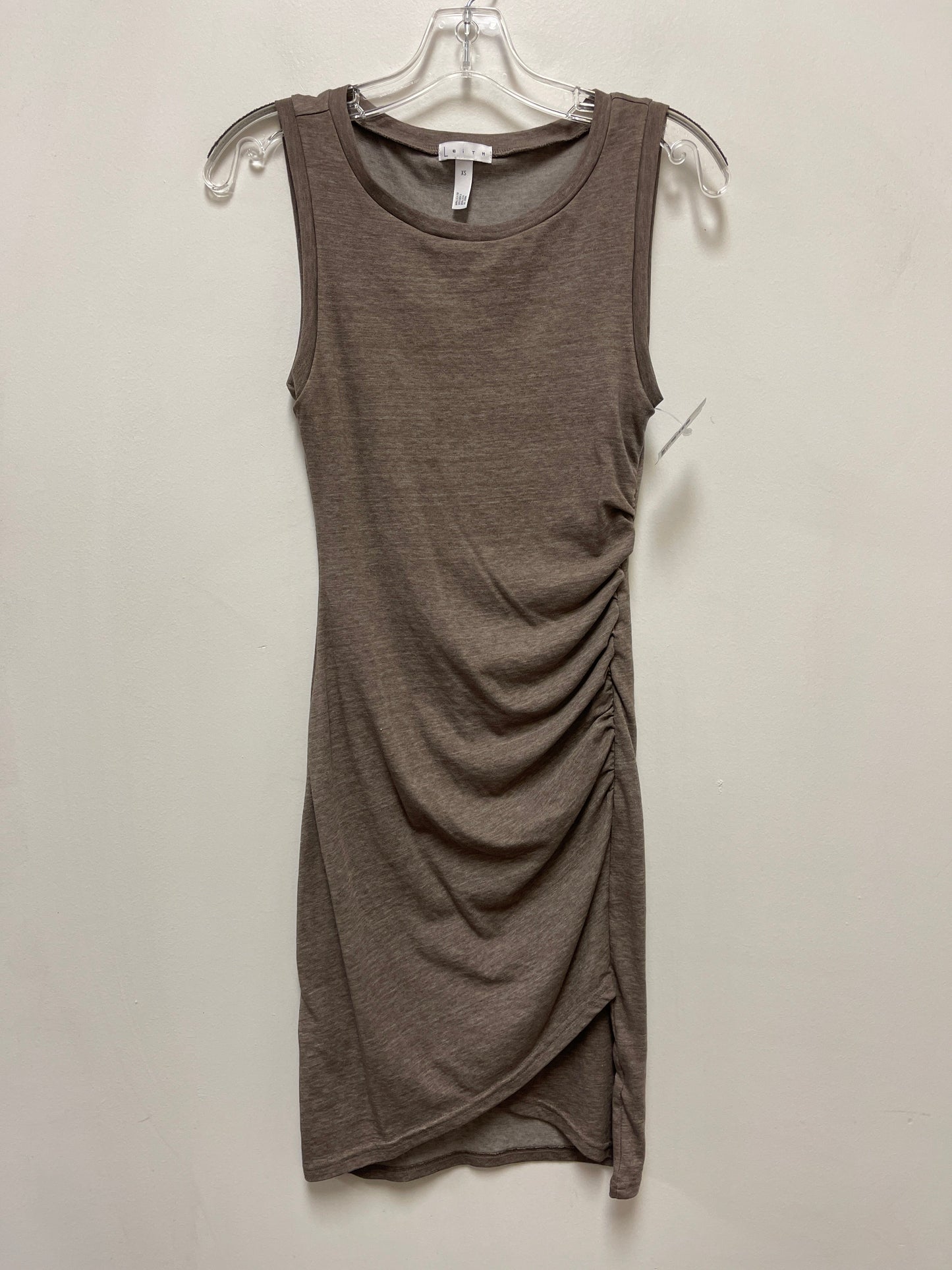 Dress Casual Midi By Leith In Brown, Size: Xs