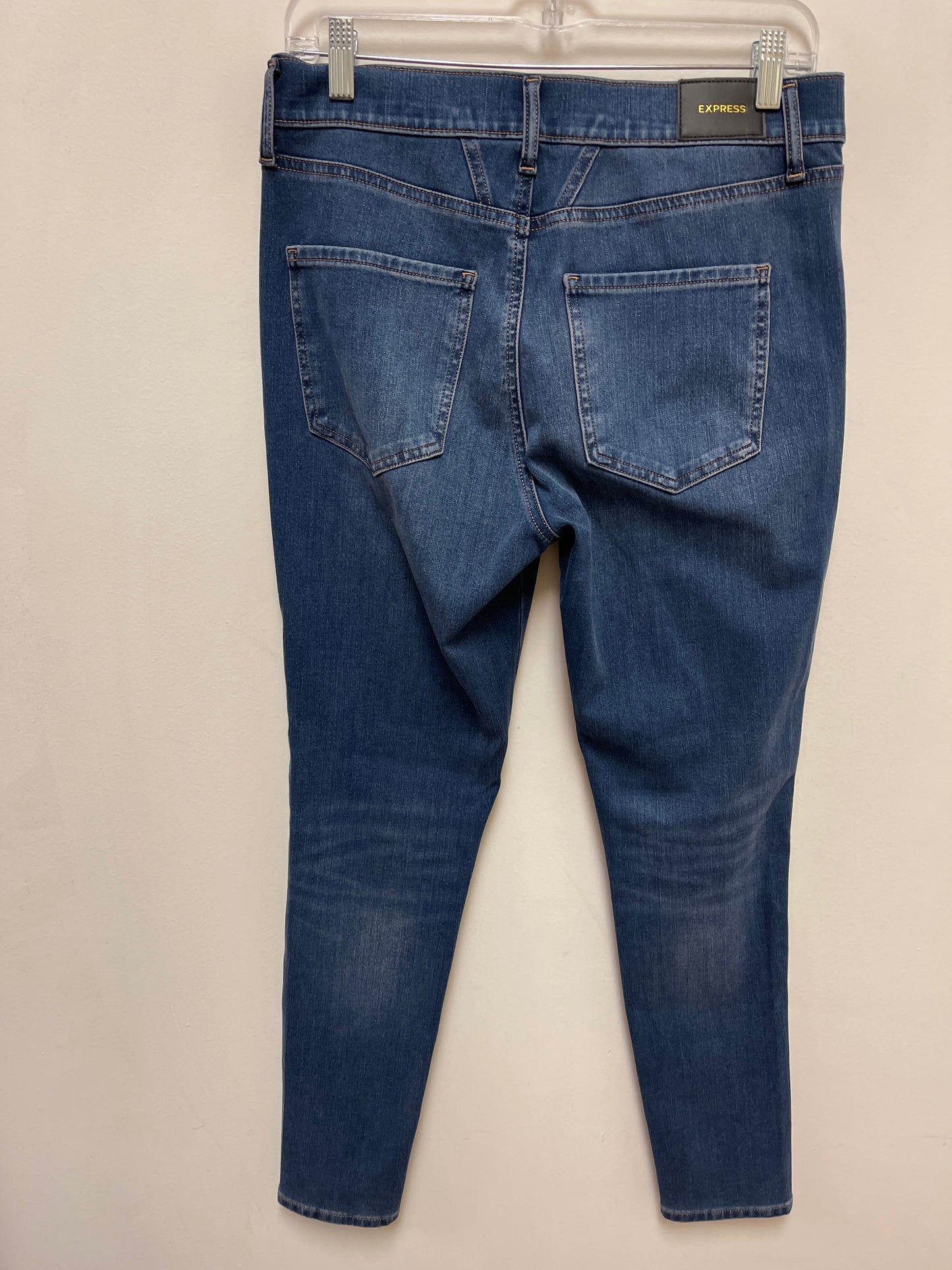 Jeans Skinny By Express In Blue Denim, Size: 8