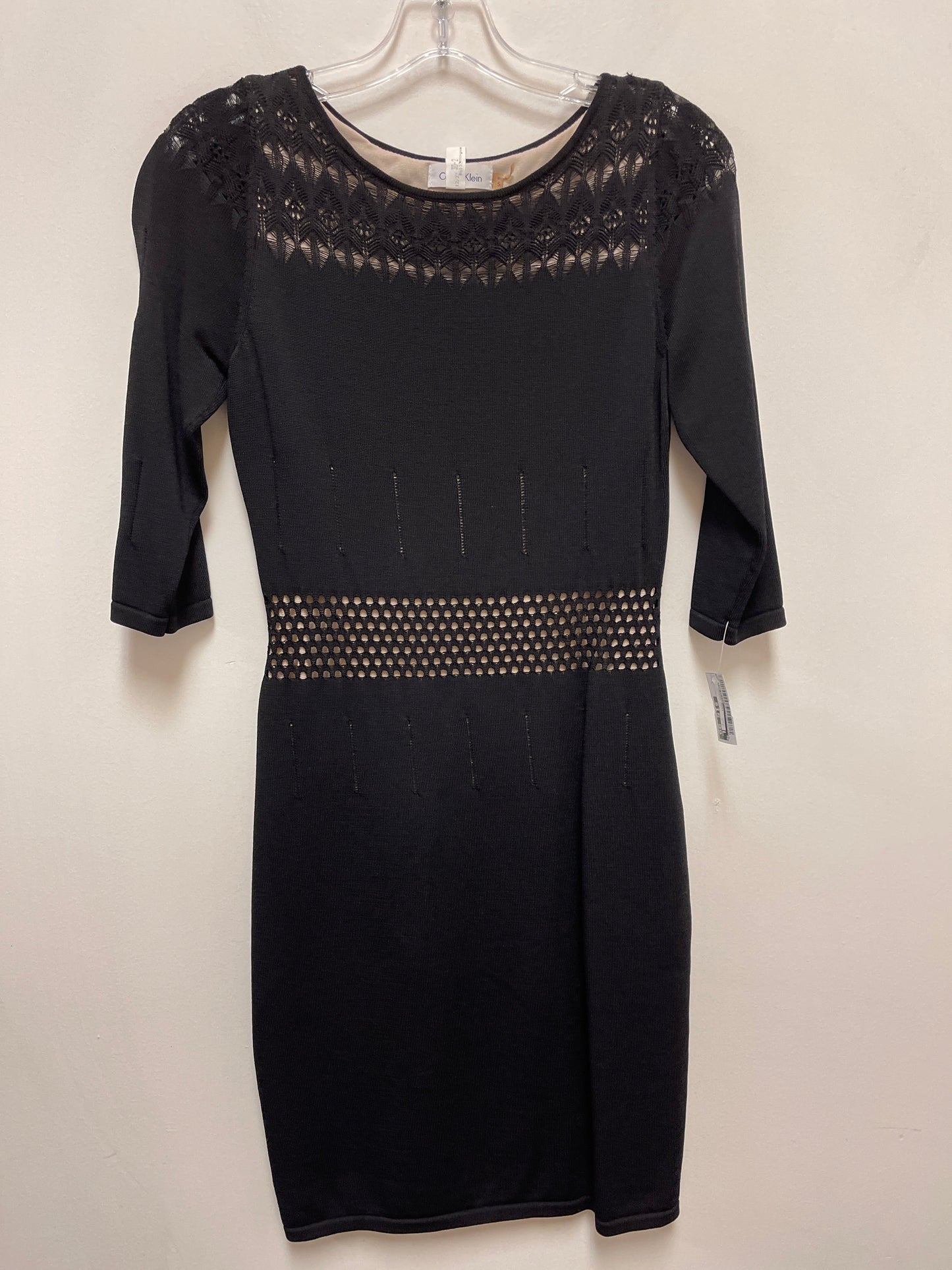 Dress Casual Midi By Calvin Klein In Black, Size: S