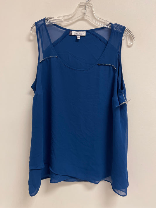 Top Sleeveless By Jennifer Lopez In Blue, Size: Xl