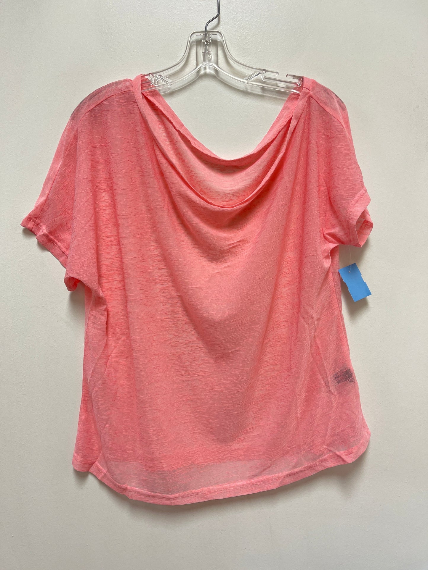 Top Short Sleeve By Shein In Pink, Size: L