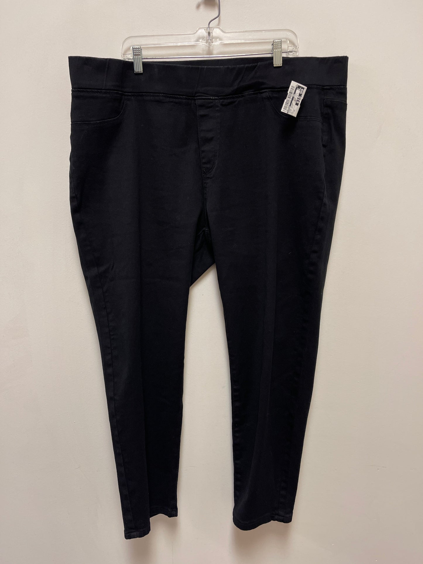 Jeans Skinny By Avenue In Black Denim, Size: 22