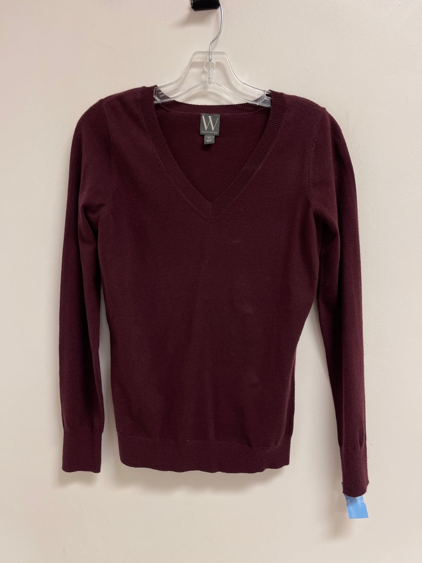 Sweater By Worthington In Red, Size: Xs