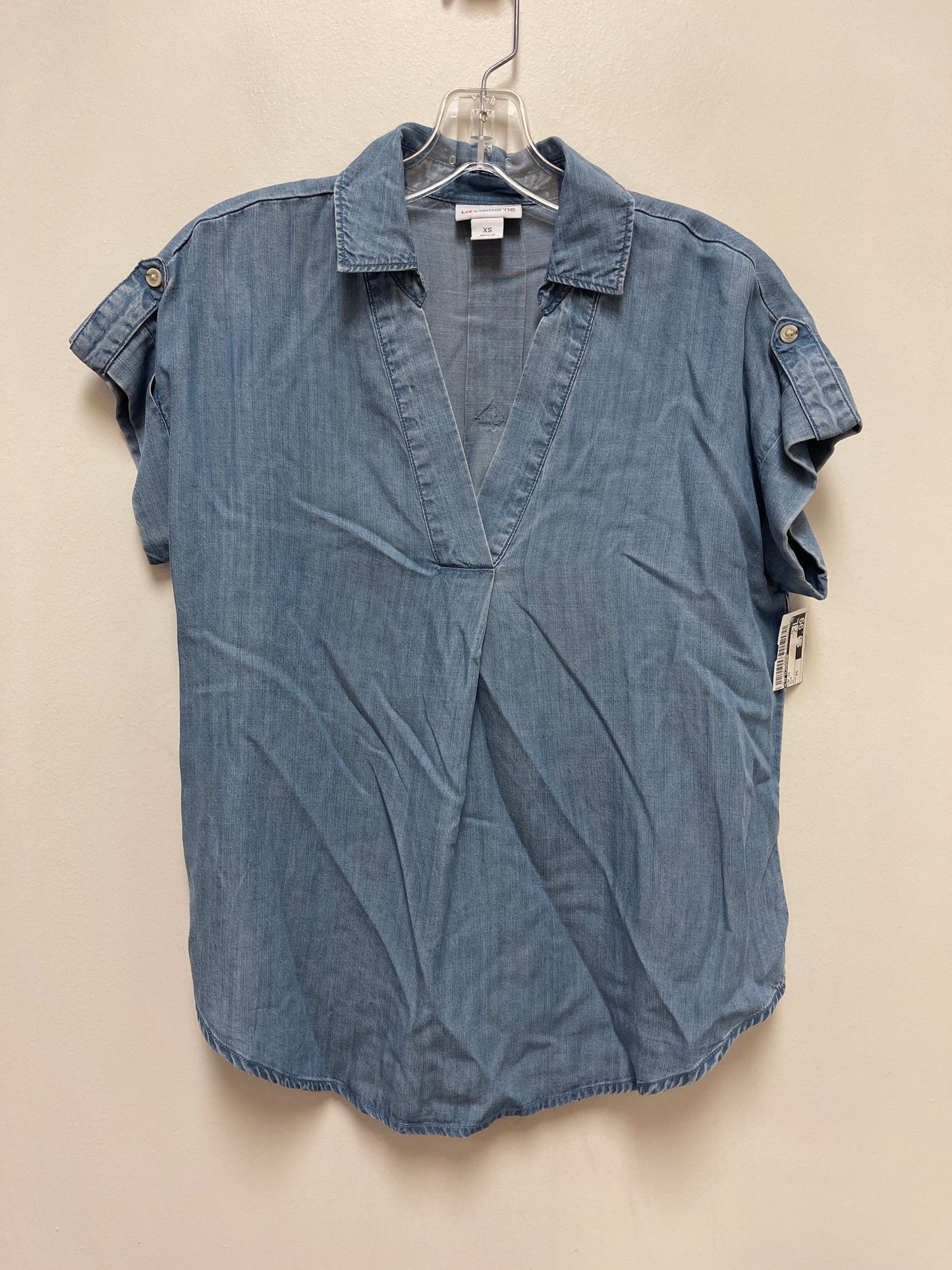 Top Short Sleeve By Liz Claiborne In Blue, Size: Xs