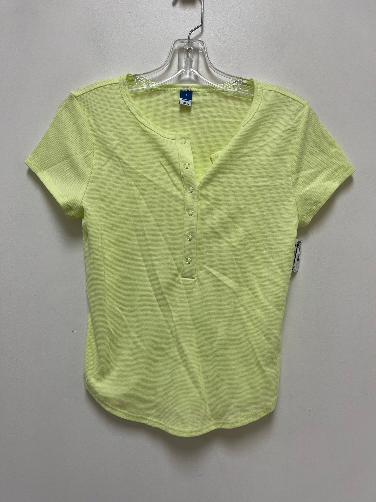 Top Short Sleeve By Old Navy In Yellow, Size: S