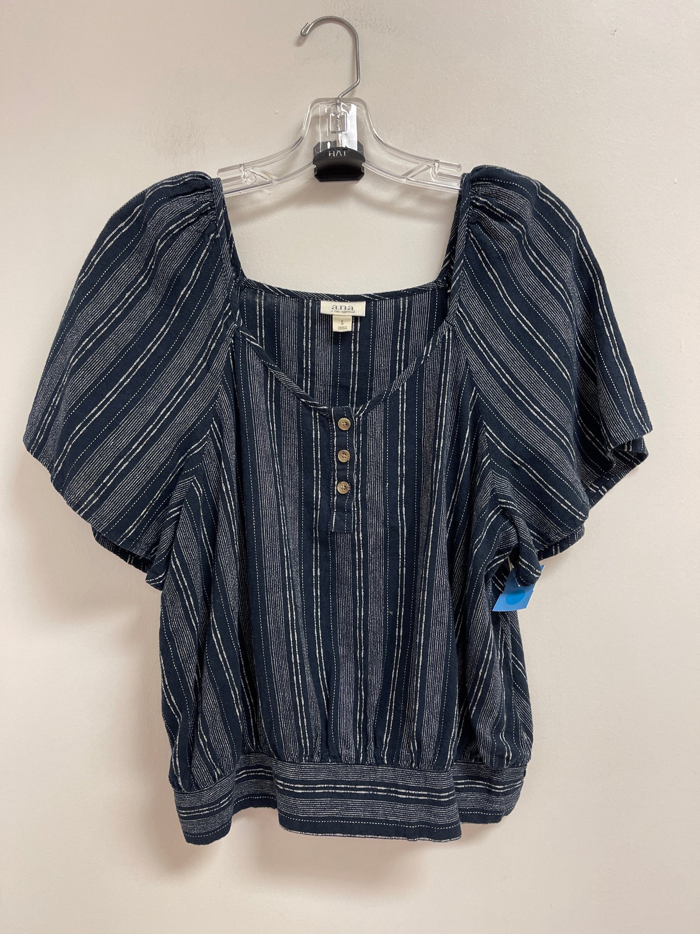 Top Short Sleeve By Ana In Blue, Size: S