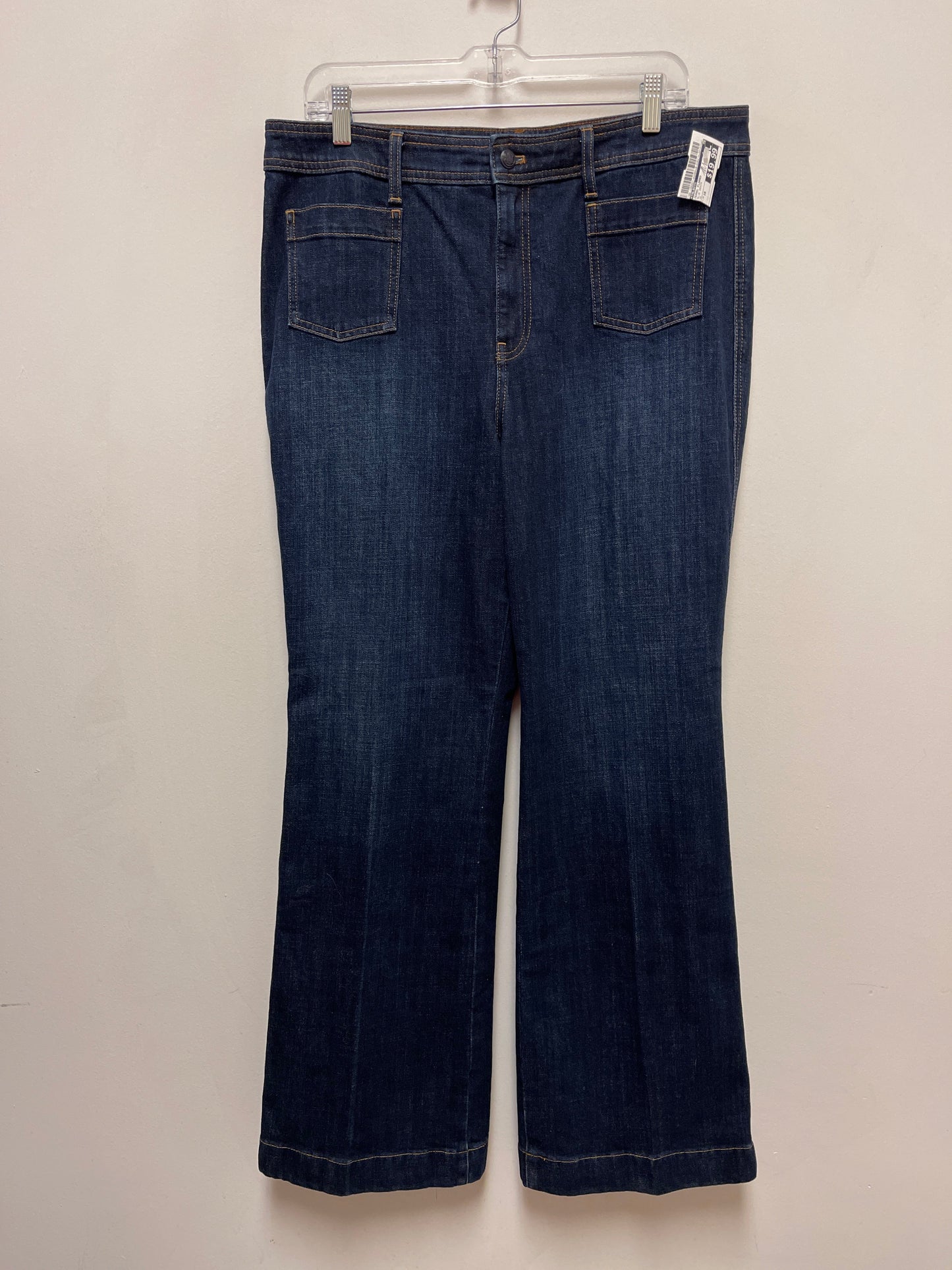 Jeans Flared By Talbots In Blue Denim, Size: 16