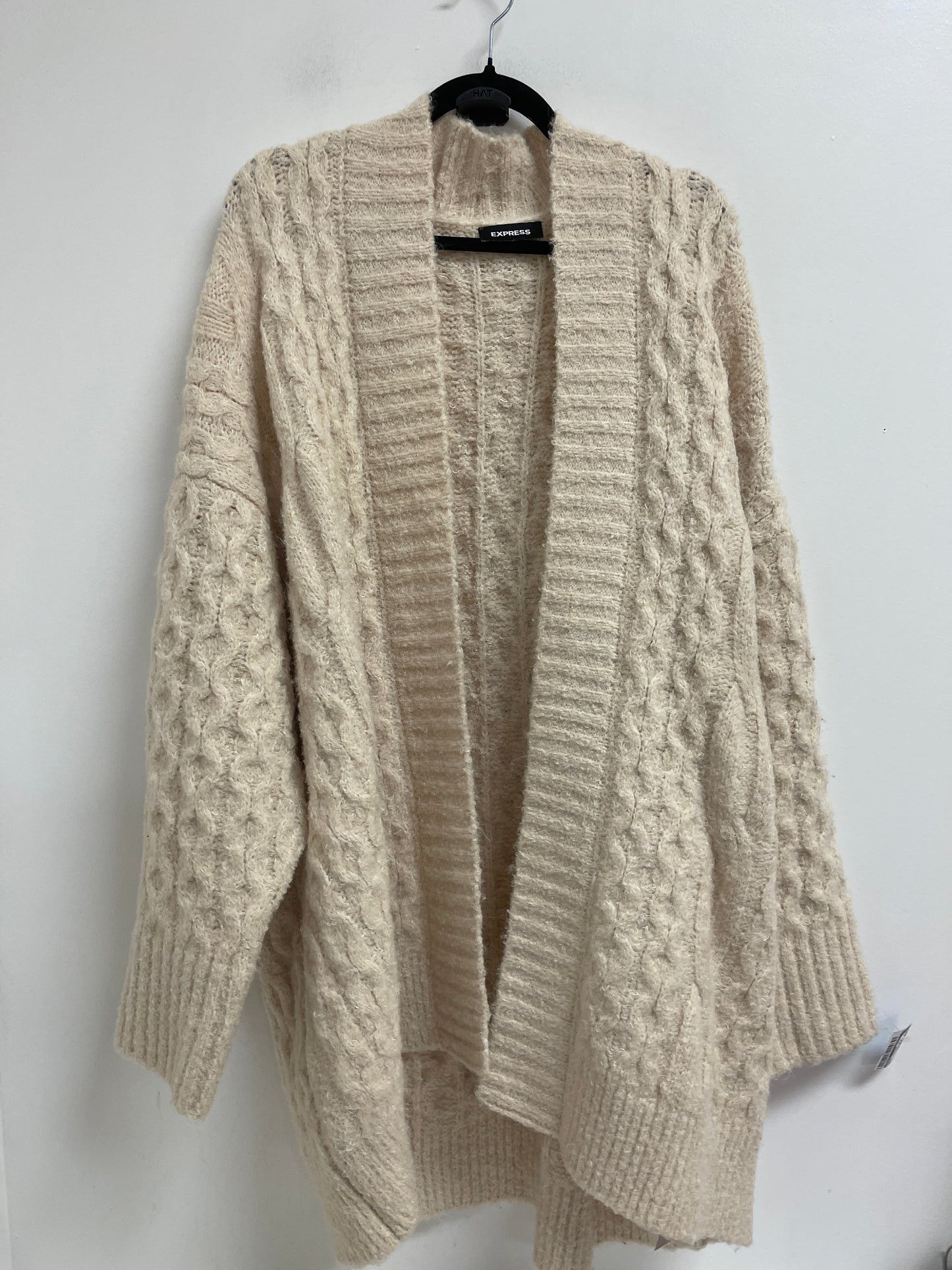 Sweater Cardigan By Express In Cream, Size: M