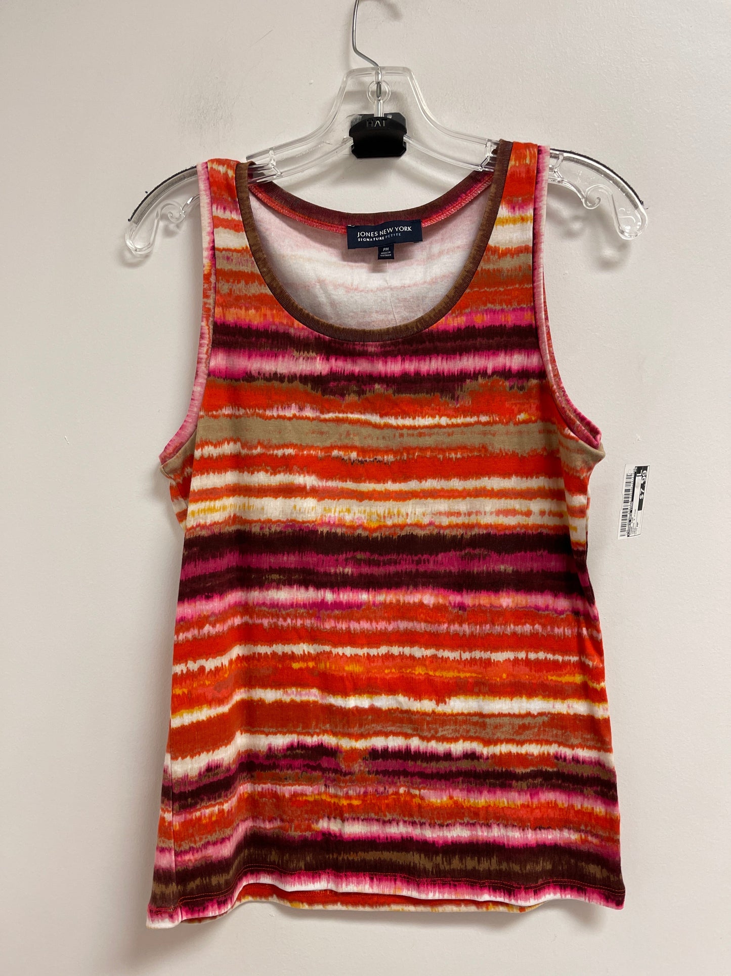 Tank Top By Jones New York In Orange & Pink, Size: Mp