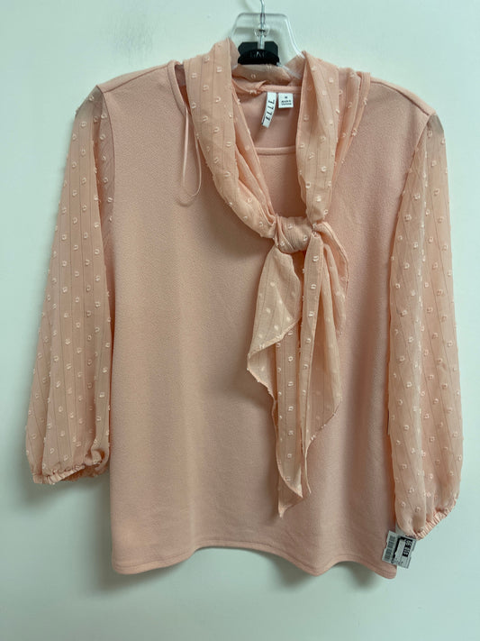 Top Long Sleeve By Elle In Pink, Size: M