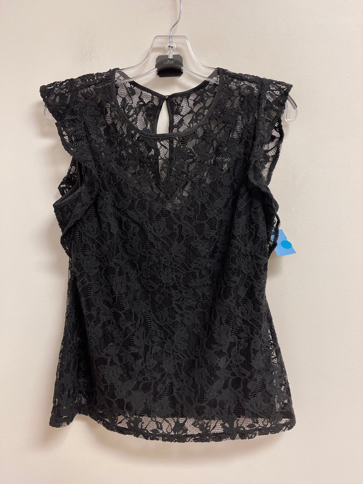 Top Short Sleeve By White House Black Market In Black, Size: M