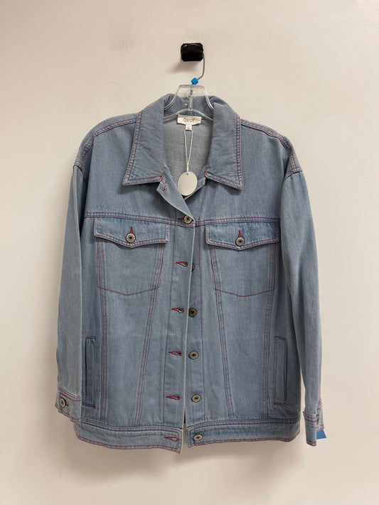 Jacket Denim By Oddi In Blue & Pink, Size: M