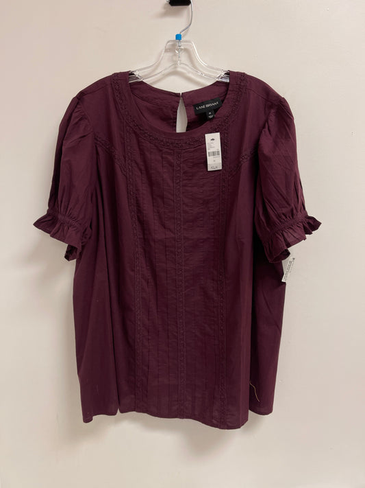 Top Short Sleeve By Lane Bryant In Purple, Size: 2x