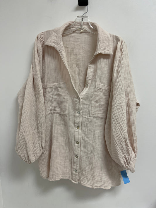 Blouse Long Sleeve By Easel In Cream, Size: S