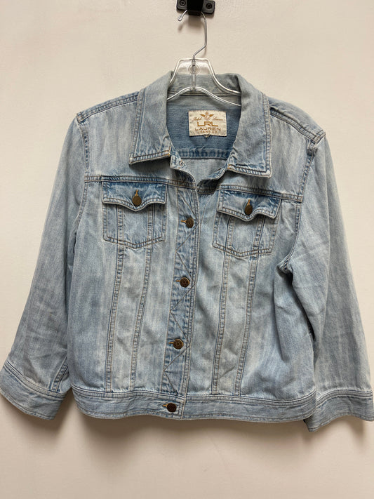 Jacket Denim By Lauren By Ralph Lauren In Blue Denim, Size: S