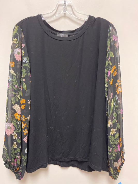 Top Long Sleeve By Tahari By Arthur Levine In Black, Size: 2x