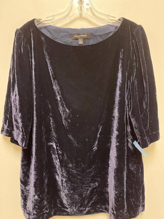 Top Short Sleeve By Banana Republic In Purple, Size: L