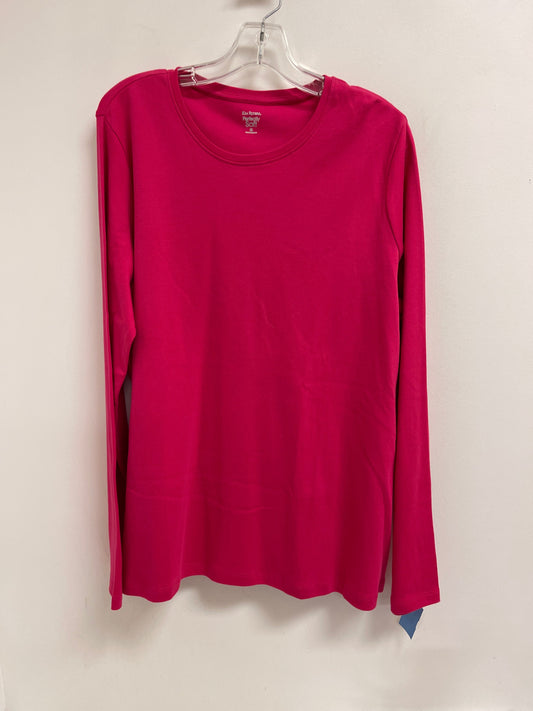 Top Long Sleeve Basic By Kim Rogers In Pink, Size: Xl