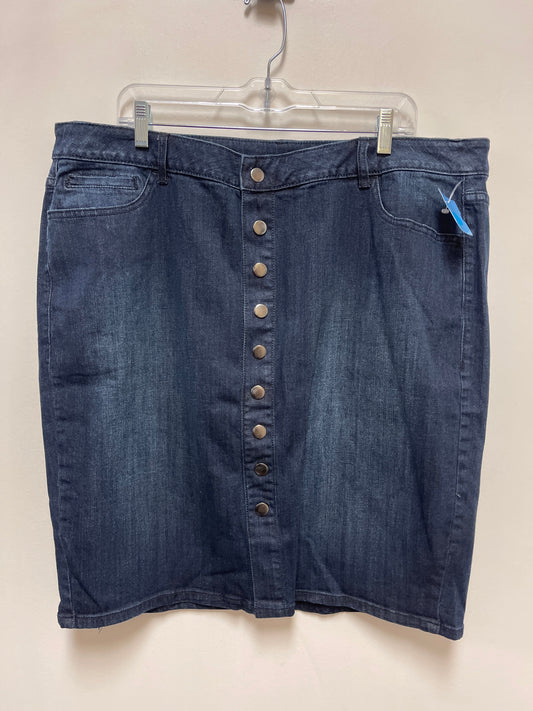 Skirt Mini & Short By Lane Bryant In Blue Denim, Size: 20